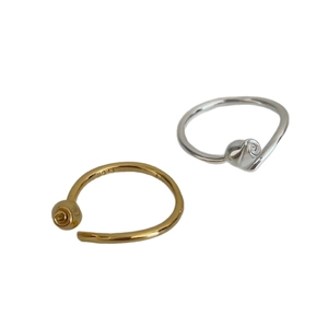 Minimalist 925 sterling silver open rings with elegant 3D rose spiral design