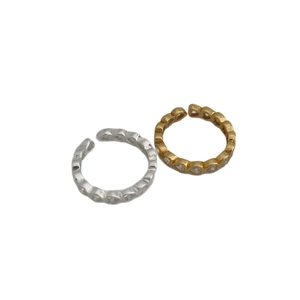 Bagues en argent sterling S925 en forme de cœur avec zircone cubique en or et argent