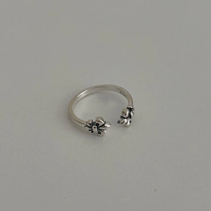 Bague Ouverte Croix en Argent Sterling S925 Punk Vintage pour Femmes Hommes Ajustable Gothique Art Abstrait Bijoux Hip Hop