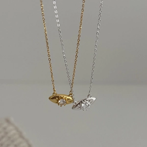 Colliers mauvais œil en argent sterling S925 avec pendentifs en zircone doré et argenté