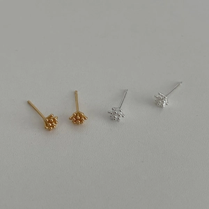 Minimalist 925 Sterling Silver Pinecone Stud Earrings For Women Tiny Berry Cluster Plant Design Earrings Jewelry Accessories