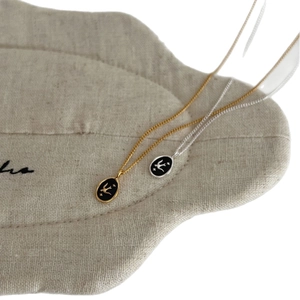 Minimalist S925 silver pendant necklace with swallow bird and star enamel design