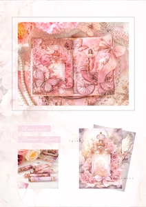 Detailed close-up of Romantic Flower Affairs vintage paper stickers for scrapbooking and DIY