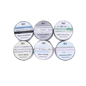 Set di nastri adesivi PET con citazioni inglesi per scrapbooking e decorazione diari