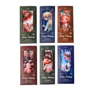 Fairy Fantasy gold-stamped bookmarks with ethereal fairy illustrations in 6 unique designs