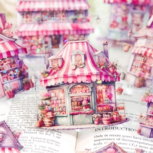 PET Pegatinas de Estaciones Callejeras Para Scrapbooking DIY Journaling Arquitectura Europea Retro Etiquetas Decorativas Para Planificador Papelería