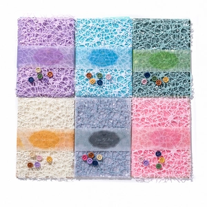 6 Sets Romance Story DIY Hintergrundpapier mit Spitze und dekorativen Knöpfen