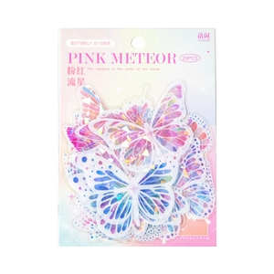 Lot de 20 autocollants papillons laser avec effet holographique pour décoration DIY