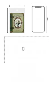 Size comparison and specifications for vintage Time Wizard PET stickers 30pcs