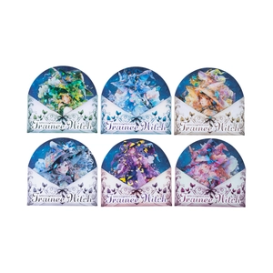 Trainee Witch PET stickers set with shell light finish and vibrant anime character designs