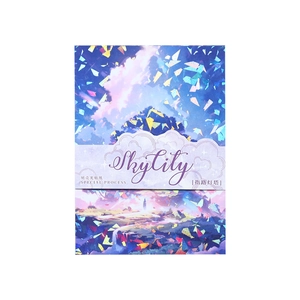 Sky City series stickers with shell light finish featuring lighthouse illustration for DIY