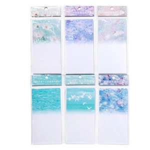 Artistic nature series sticky notes with flower and butterfly designs for DIY journaling