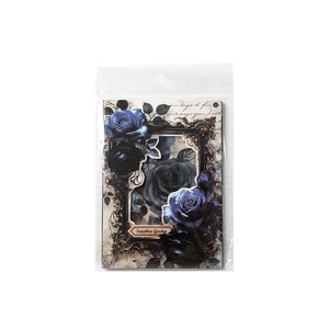 Pegatinas vintage Sapphire Garden de rosas oscuras y marcos barrocos para manualidades