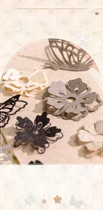 Détails du kit de scrapbooking évidé vintage avec motifs floraux et de papillons