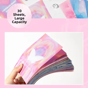 Detail of Dream Player Series decorative butterfly stickers with 30 sheets of gradient paper