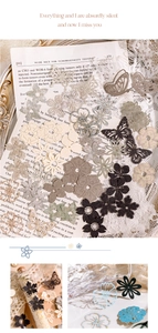 Détails d'autocollants de fleurs évidées vintage pour le scrapbooking et les loisirs créatifs