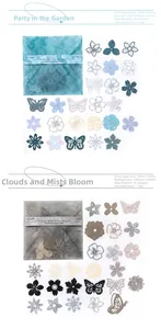 Détails d'autocollants décoratifs fleurs et papillons pour scrapbooking et artisanat