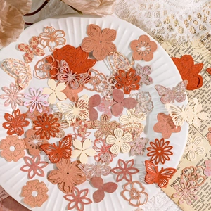 Kit de fleurs et papillons évidés vintage en papier pour scrapbooking et déco DIY