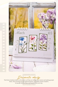 Floral PET stickers for scrapbooking featuring elegant hand-drawn spring flowers decor