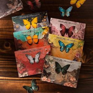 Vintage Butterfly Messenger Scrapbooking Paper Retro Decorative Material Paper For DIY Journal Stationery Junk Journaling