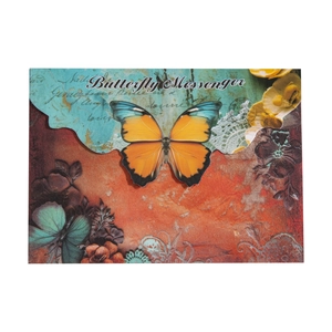 Vintage Butterfly Messenger scrapbooking paper set with artistic orange butterfly design