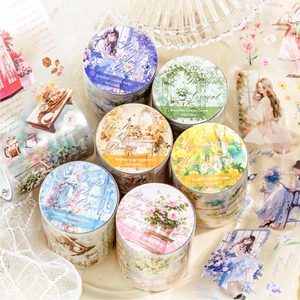 Vintage PET Decorative Tape Beautiful Garden Floral Girls Butterfly Washi Tape For Journaling Scrapbooking DIY Craft Decoration