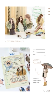 Detailed view of hand-drawn aesthetic person stickers in a creative journal spread