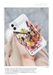 Romantic watercolor illustration phone case for iPhone with European architecture design