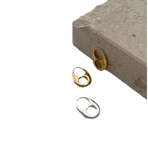 Minimalist 925 sterling silver geometric hoop earrings in gold and silver finish