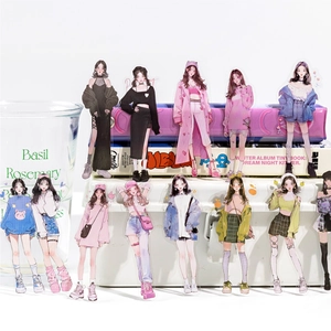 Set di adesivi PET con ragazze anime per decorazione di diari e scrapbooking creativo