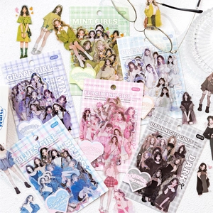 Adesivi PET Dopamine Girls per scrapbooking DIY, set di 6 temi colorati vivaci