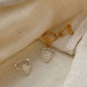 925 Sterling Silver GOOD Letter Pendant Hoop Earrings Gold Silver Plated Minimalist Huggie Earring For Women Chic Jewelry