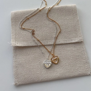 Collier Pendentif Coeur Argent Sterling 925 Incrustation Nacre Noeud Accent Chaine Satellite Künstliche Perlee Bijoux Pour Femmes