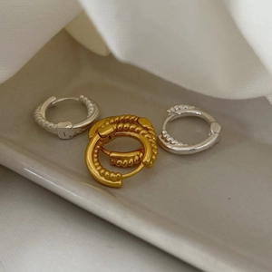 925 Sterling Silver Twist Rope Hoop Earrings For Women Minimalist Geometric Gold Silver Huggie Earrings Fashion Jewelry