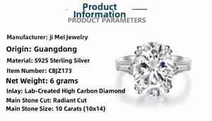 Macro detail of 10ct radiant cut lab-grown diamond on an S925 sterling silver ring