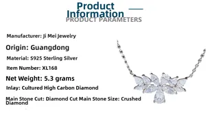 Detail of S925 sterling silver wheat necklace with 5.3g weight and zircon clusters