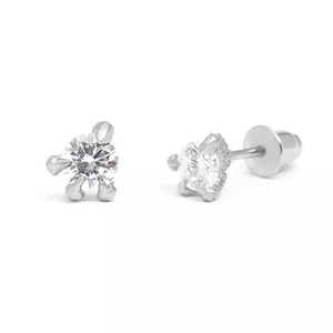 Orecchini a lobo classici in moissanite argento con montatura a 6 griffe stile drago