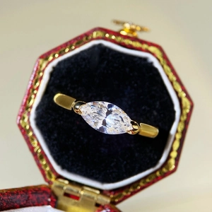 925 Sterling Silver Marquise Moissanite Ring For Women Luxury Gold Plated Horus Eye Armor Ring Elegant Fashion Finger Jewelry