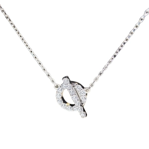 S925 sterling silver necklace featuring a sparkling iced-out toggle circle pendant
