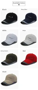 Panoramica delle sette varianti di colore per questo cappellino da baseball in cotone regolabile