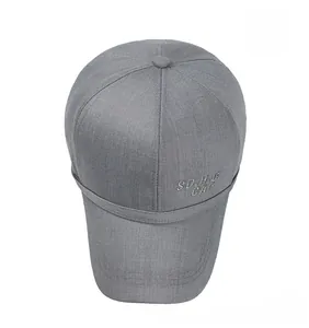 Top view of dark grey baseball cap showing six-panel structure and SD.H.G embroidery