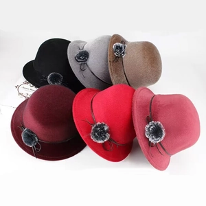 Chapeau de Bassin en Fausse Fourrure de Vison d'Hiver pour Femme Élégant Vintage Fedora Chapeau Cloche Peluche Thermique Chaud