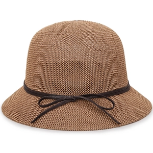 Women Summer Paper Straw Sun Hat Woven Breathable Wide Brim Beach Hat With Bow Decor Foldable Bucket Hat For Vacation
