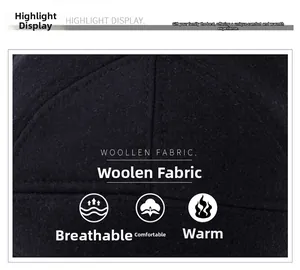 Close-up of black wool fabric detailing breathable, comfortable and warm textures