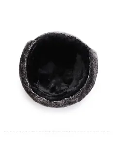 Detailed interior view of winter aviator hat featuring thick black faux fur lining
