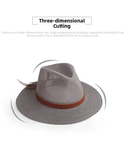 Detail of grey mesh sun hat showing 5cm wide brim and premium breathable texture
