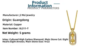 Detail eines 18K vergoldeten Vajra-Anhängers mit 9x22 mm und Hochkaräter-Diamanten