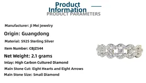 Detailed view of S925 sterling silver lace ring with heart and arrow cut cubic zirconia