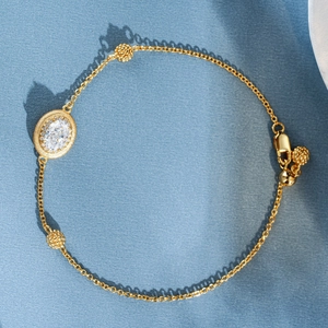 925 Sterlingsilber Radiant Schliff Zirkonia Armband Für Damen Gold Silber Galvanisiert Strass Oval Gliederkette Armband Mode Schmuck Geschenk