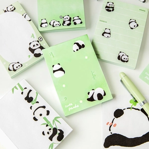 Cute Cartoon Giant Panda Paper Memo Pad Kawaii Bamboo Decorative Notepad For Journaling Scrapbooking School Office Stationery